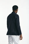 Giacca doppiopetto in cotone e lino Blu denim men Lardini - 3