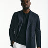 Giacca doppiopetto in cotone e lino Blu denim men Lardini - 10