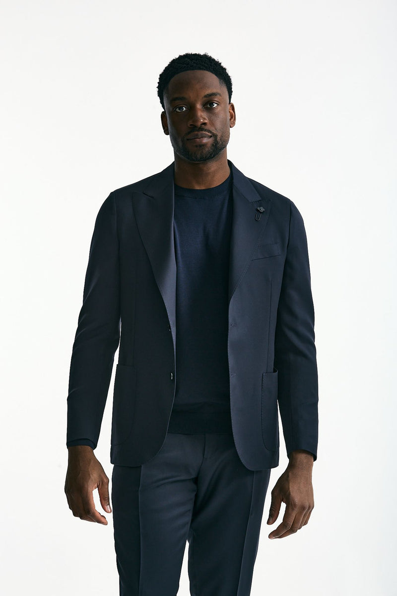 Abito monopetto in lana blu men Lardini - 1