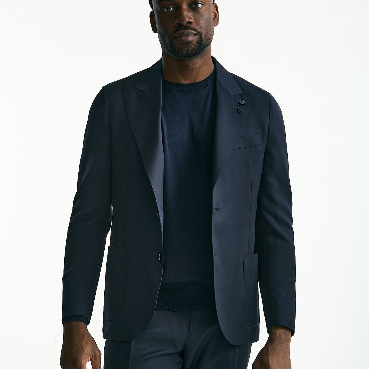 Abito monopetto in lana blu men Lardini - 8