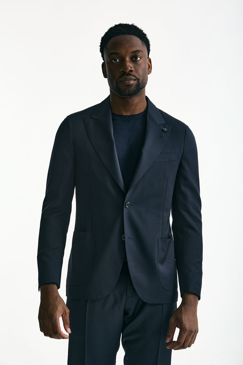 Abito monopetto in lana blu men Lardini - 5