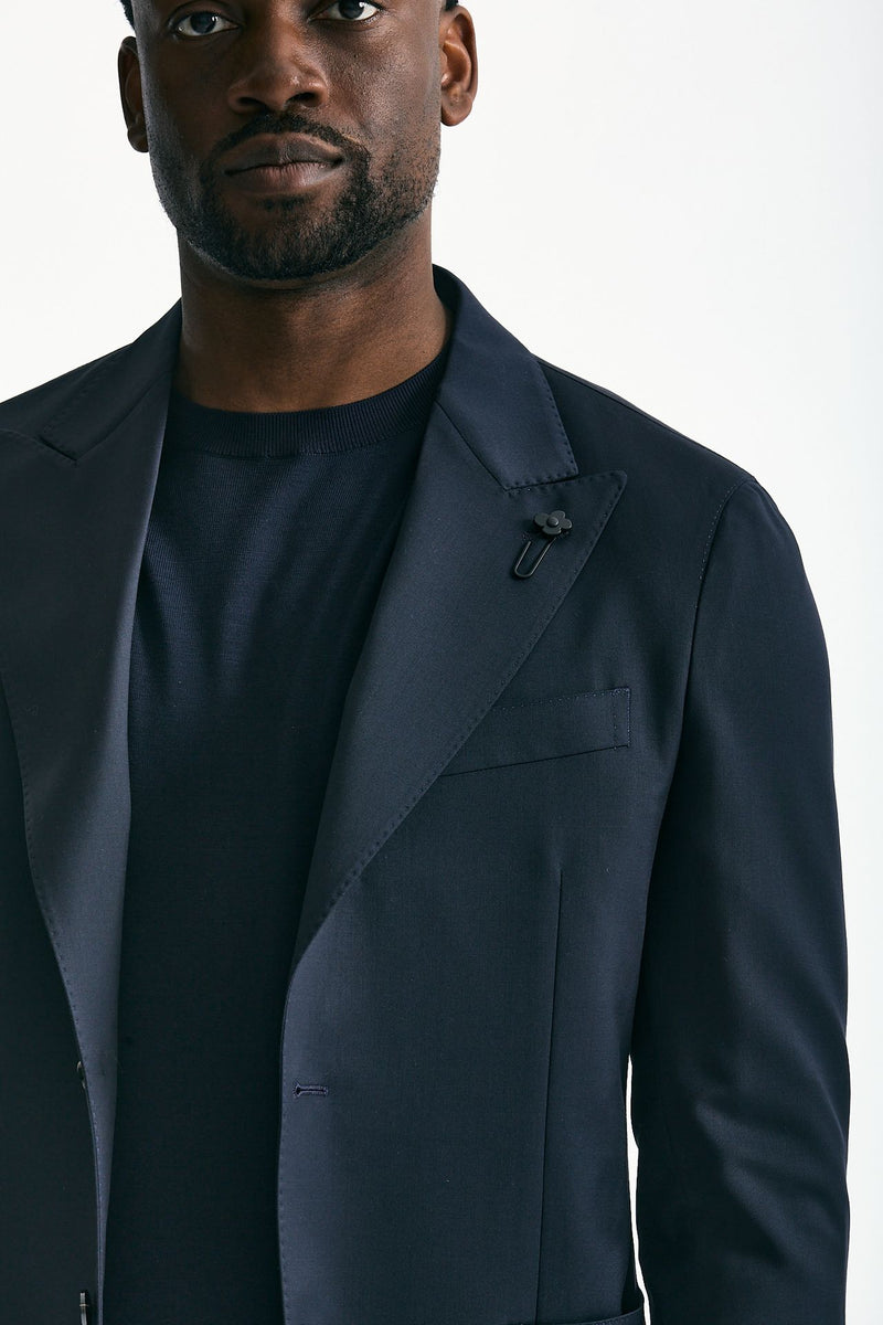 Abito monopetto in lana blu men Lardini - 6