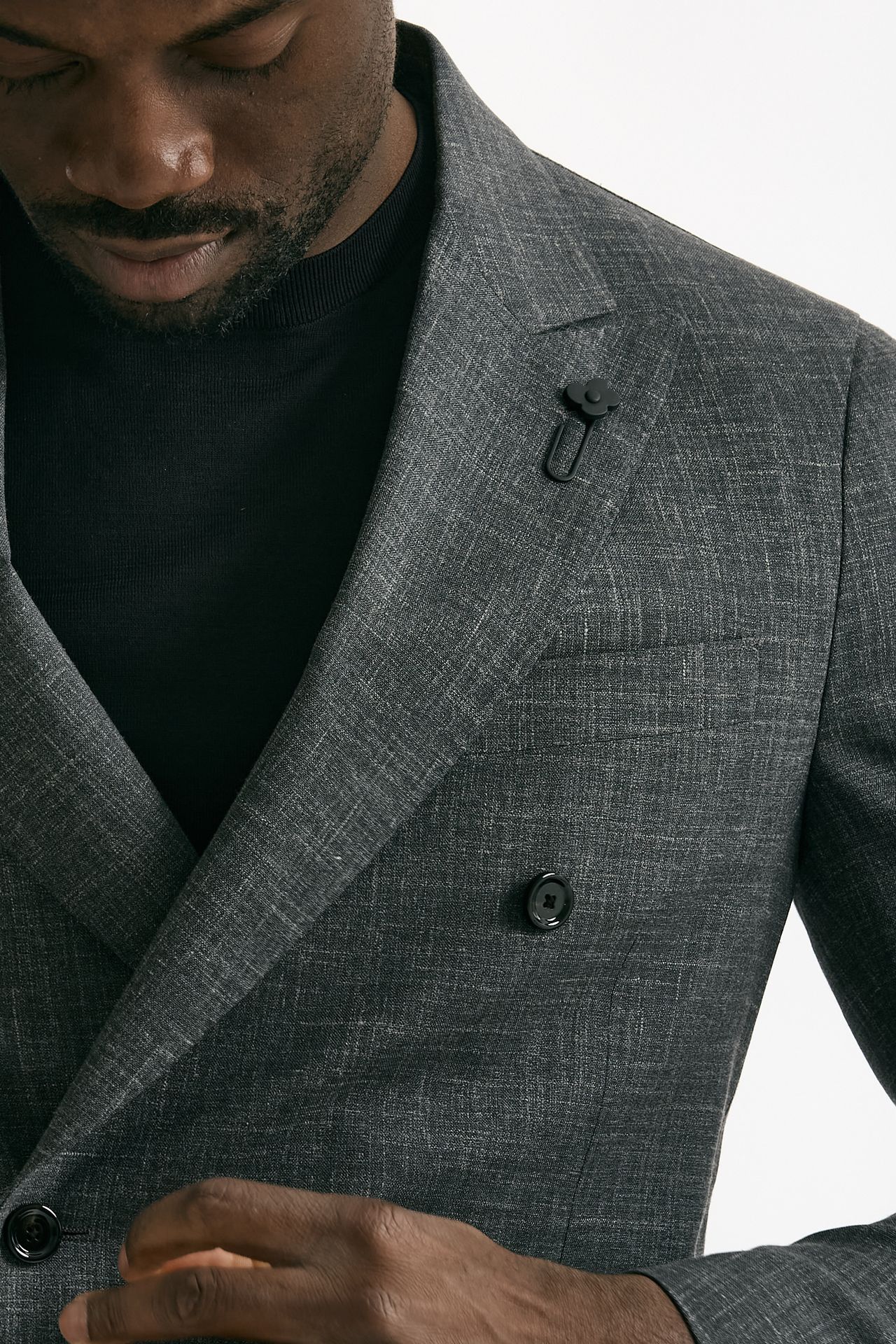 Giacca doppio petto grigio men Lardini - 5