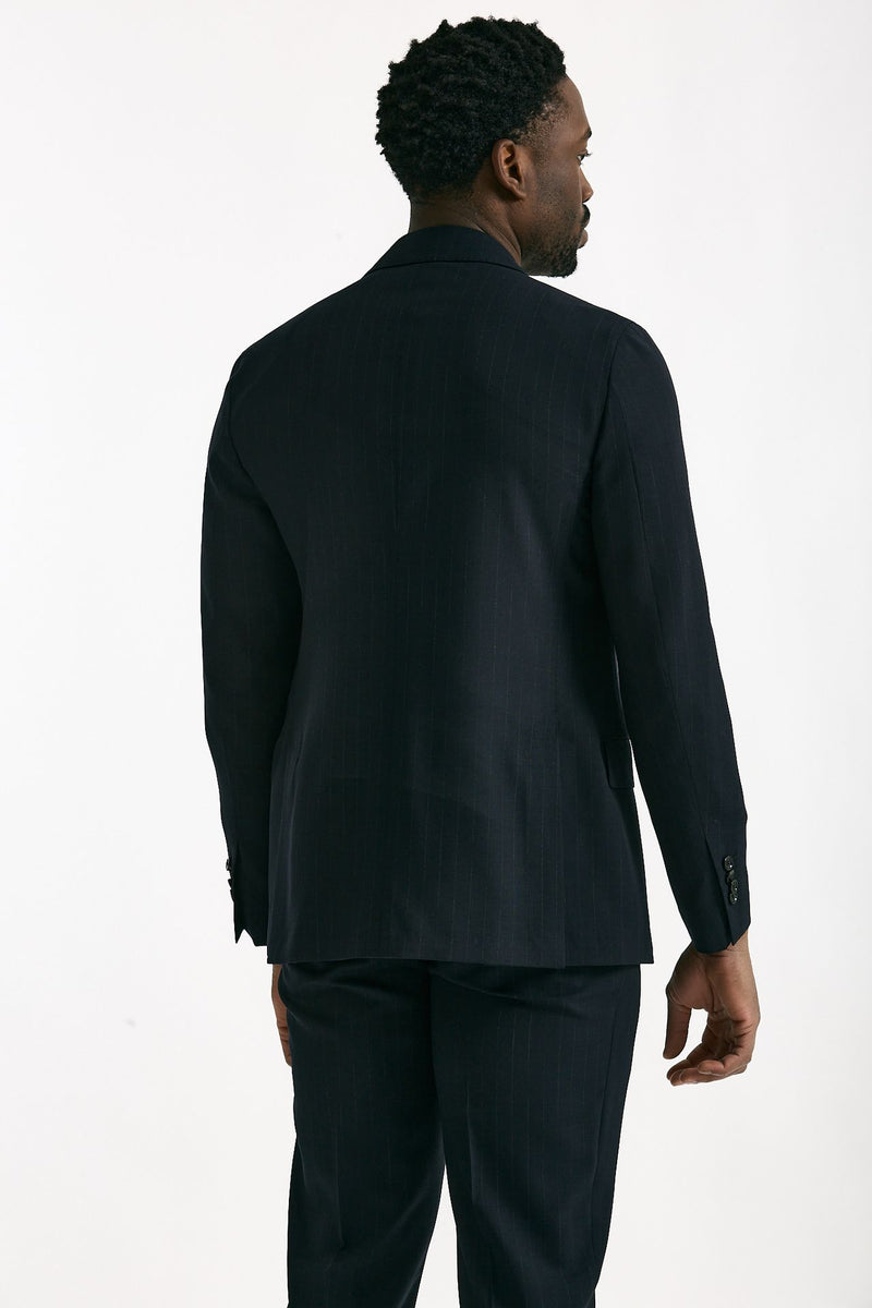 Abito doppiopetto blu gessato men Lardini - 3