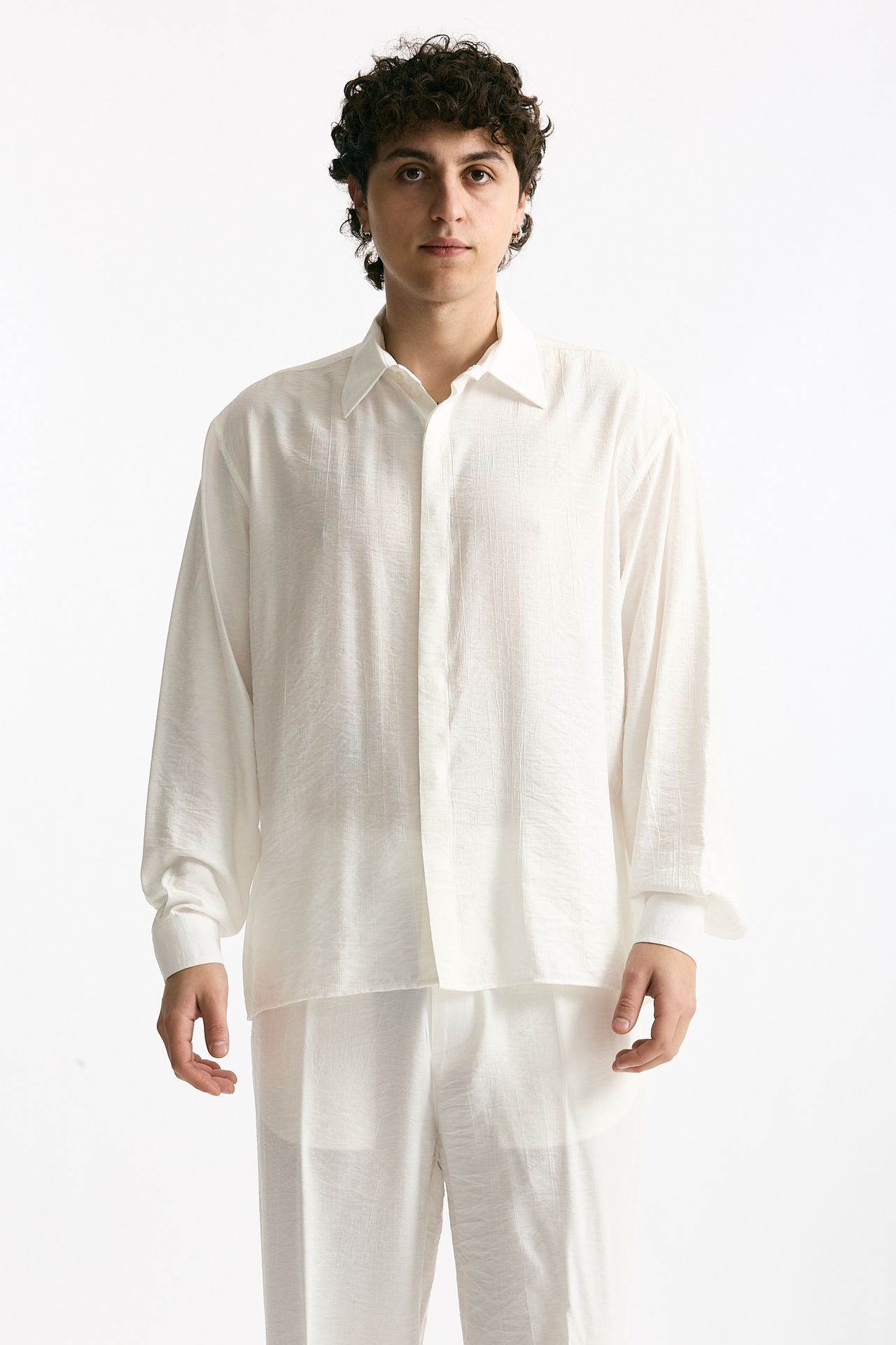 Camicia morbida bianco men Marsēm - 5