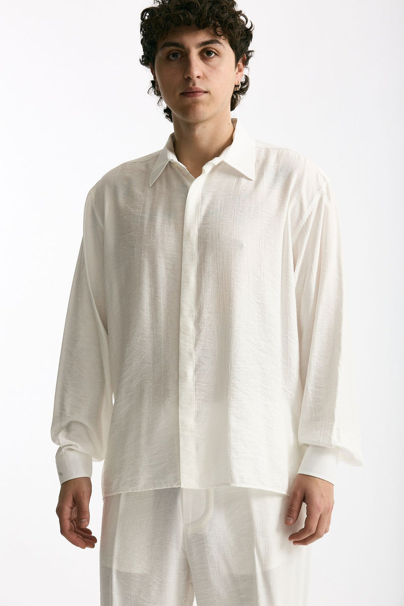 Camicia morbida bianco men Marsēm - 1