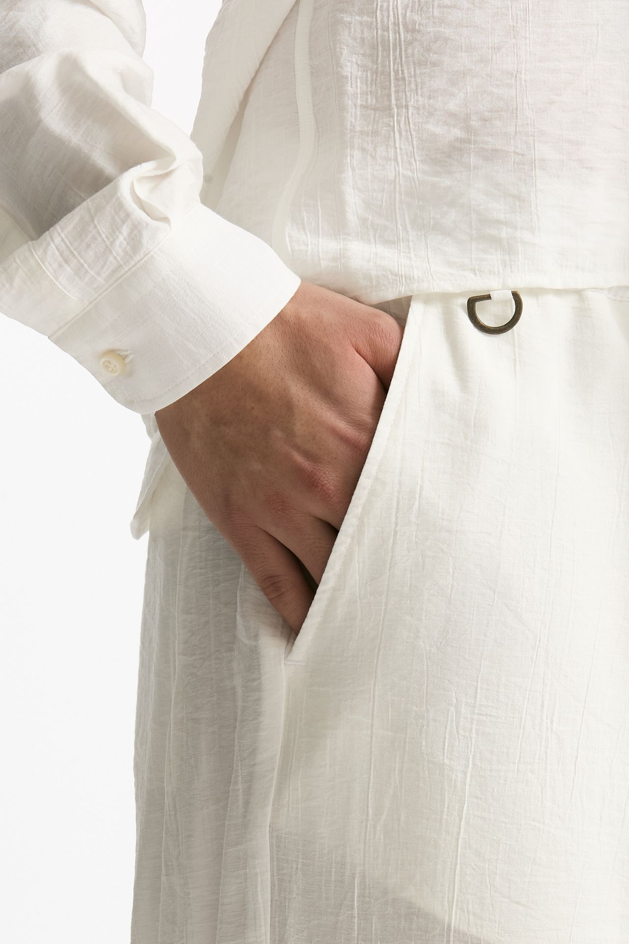 Pantalone viscosa e poliammide lavorato men Marsēm - 5