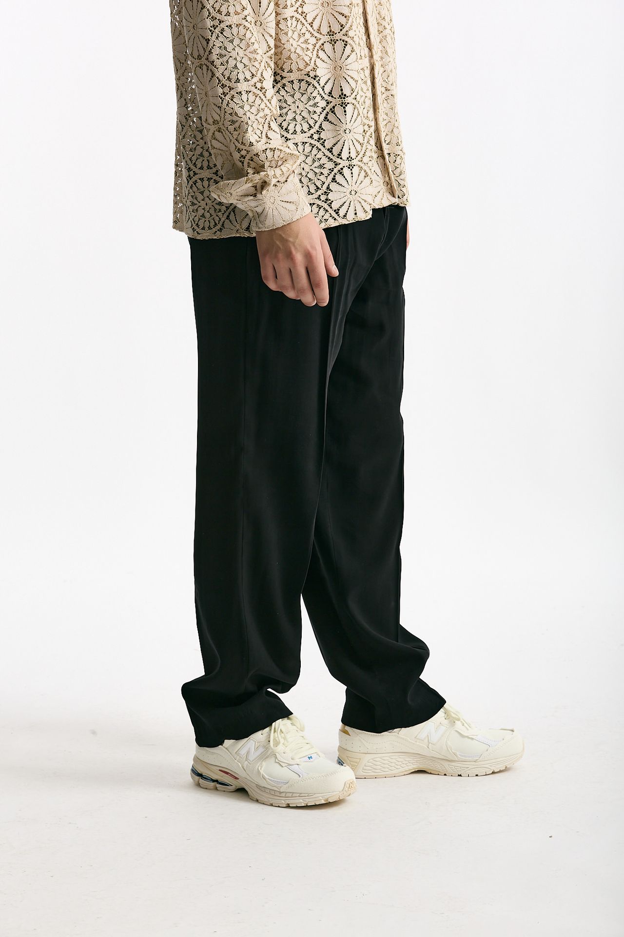 Pantalone viscosa e poliestere nero men Marsēm - 2