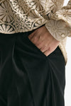 Pantalone viscosa e poliestere nero men Marsēm - 5