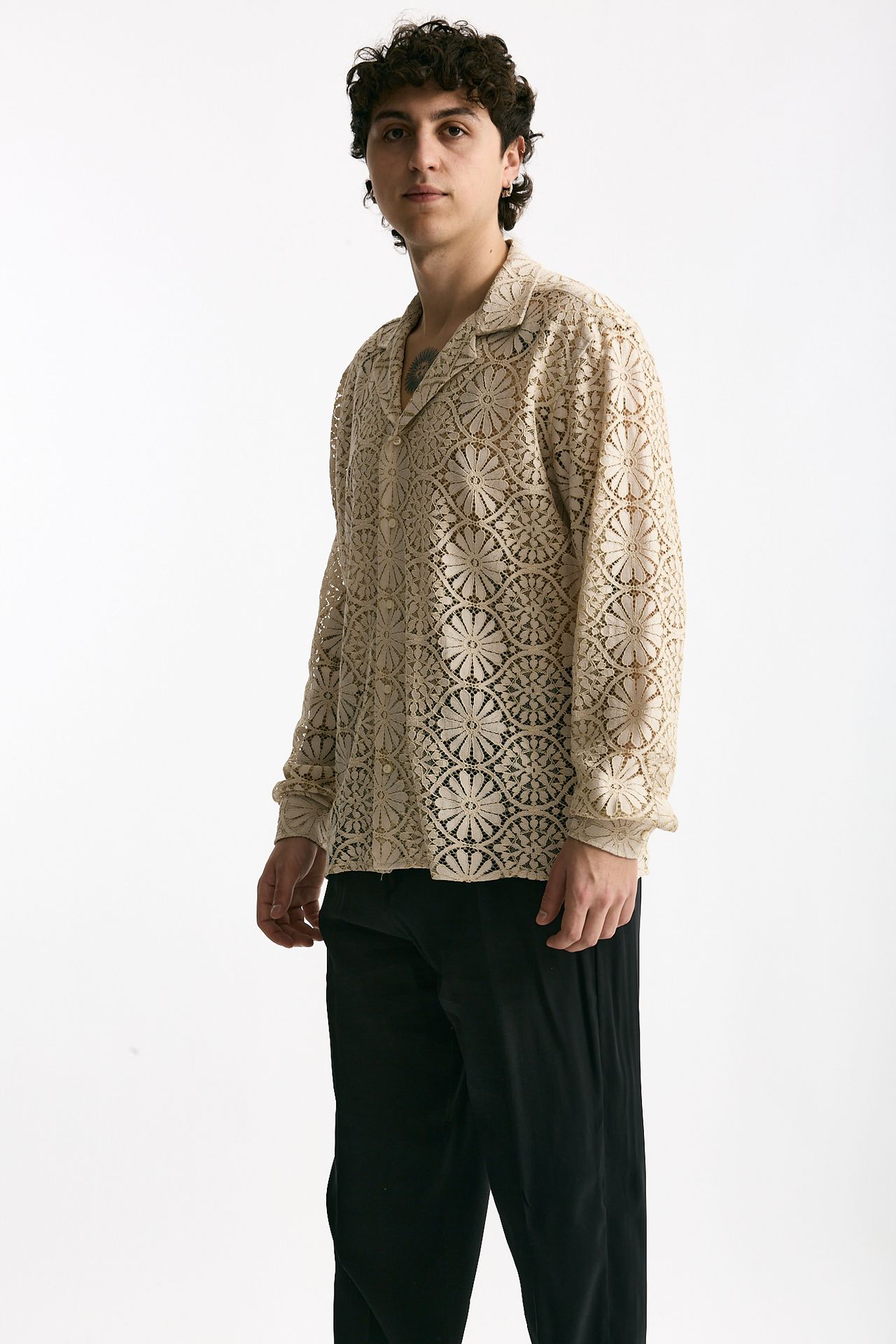 Camicia in viscosa cammello men Marsēm - 1