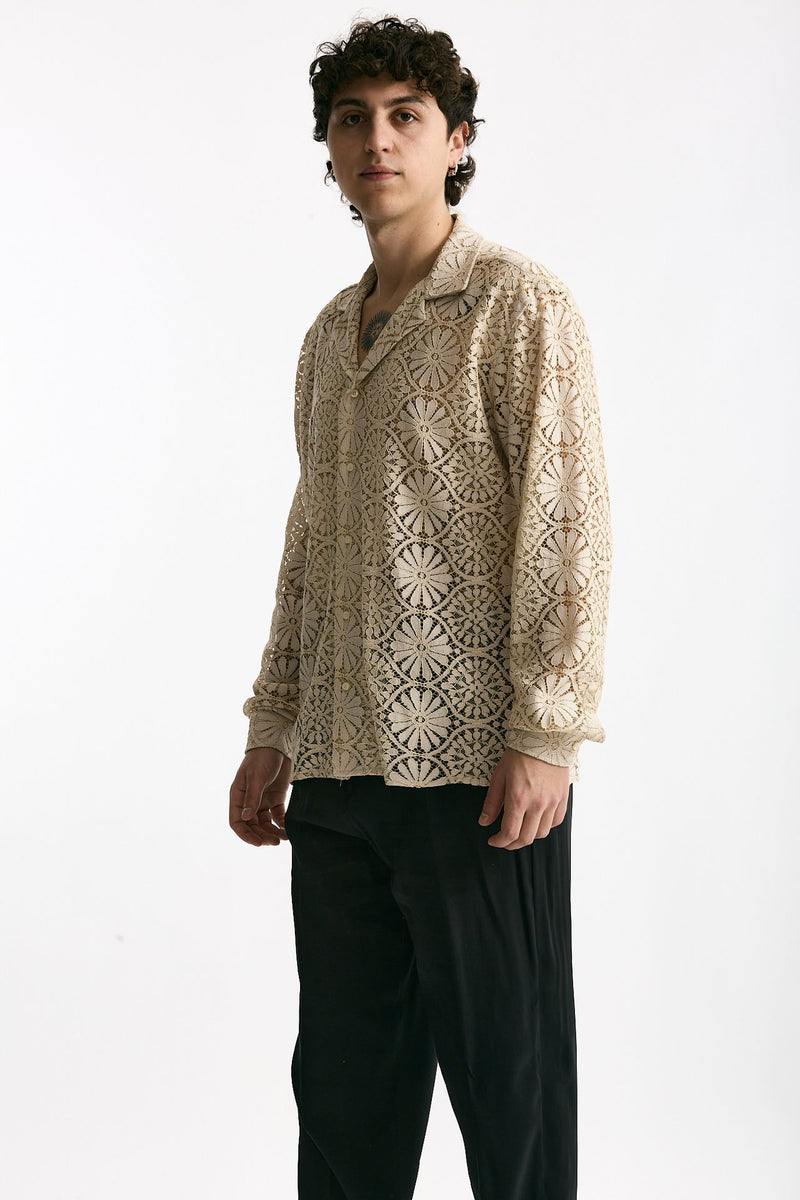 Camicia in viscosa cammello men Marsēm - 1