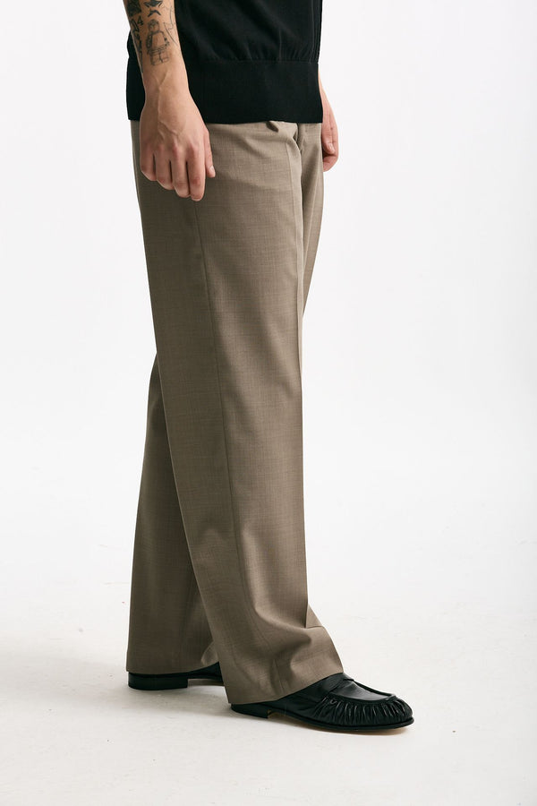 Pantalone gamba ampia beige men Marsēm