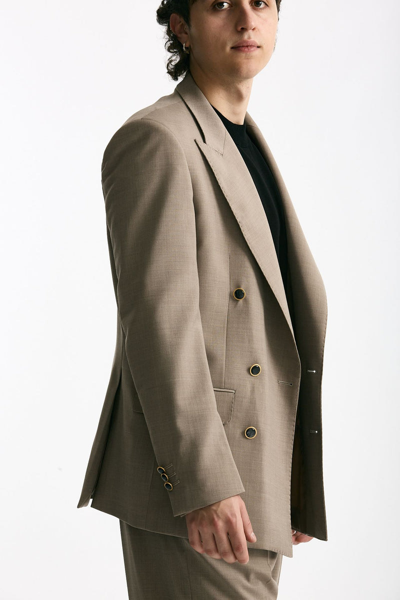 Giacca doppiopetto beige men Marsēm - 3
