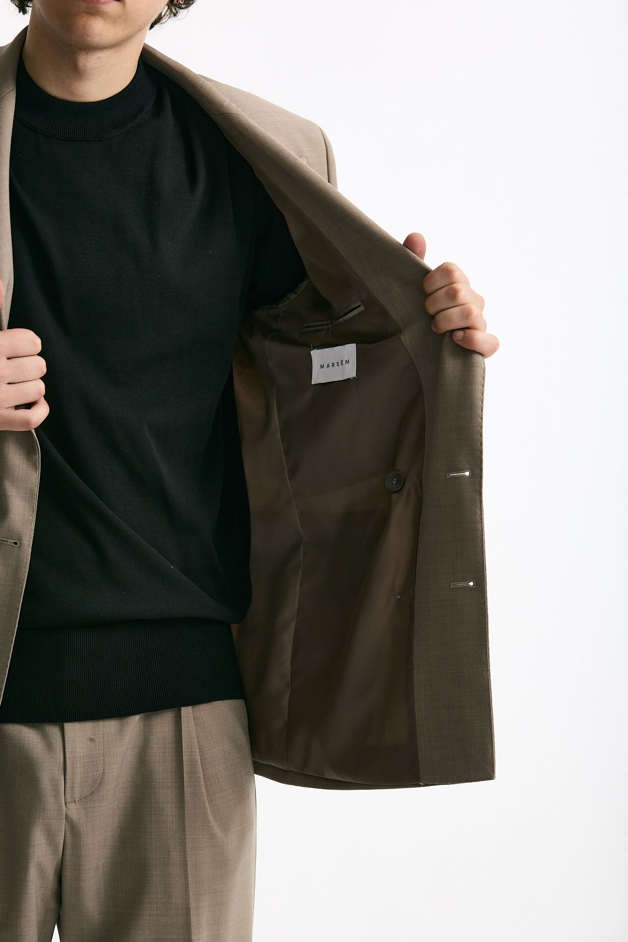 Giacca doppiopetto beige men Marsēm - 7