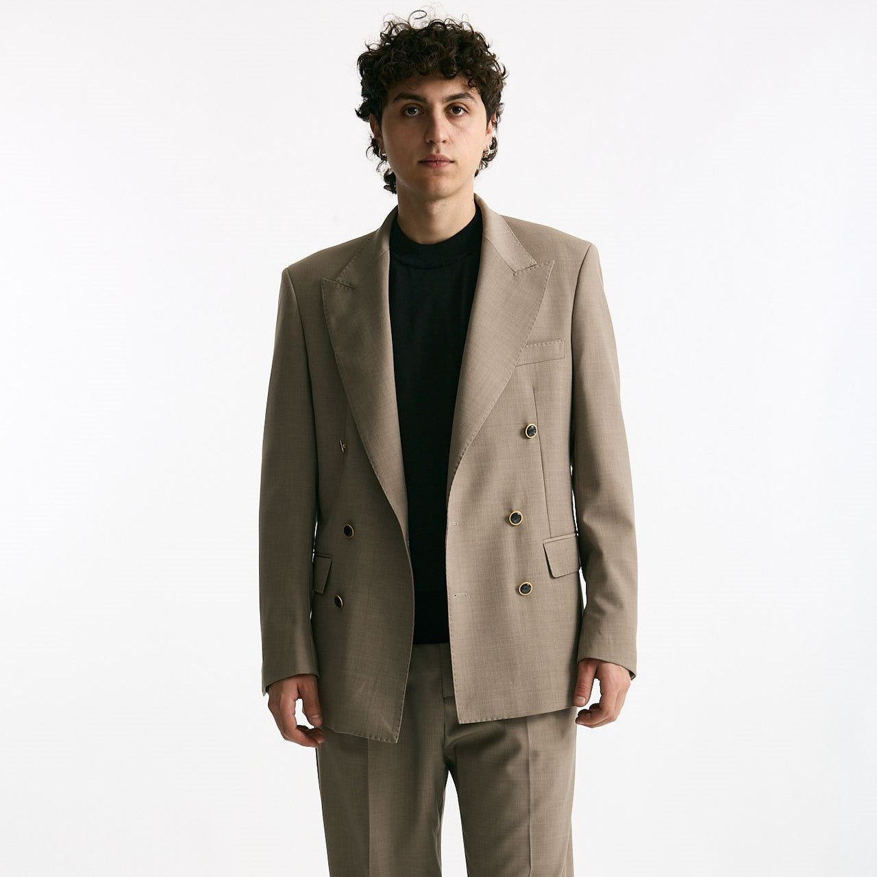 Giacca doppiopetto beige men Marsēm - 9