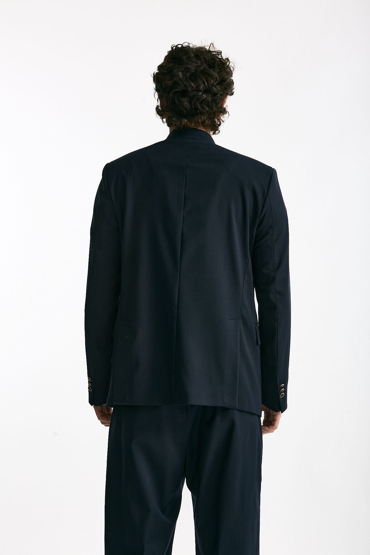 Giacca doppiopetto blu men Marsēm - 4