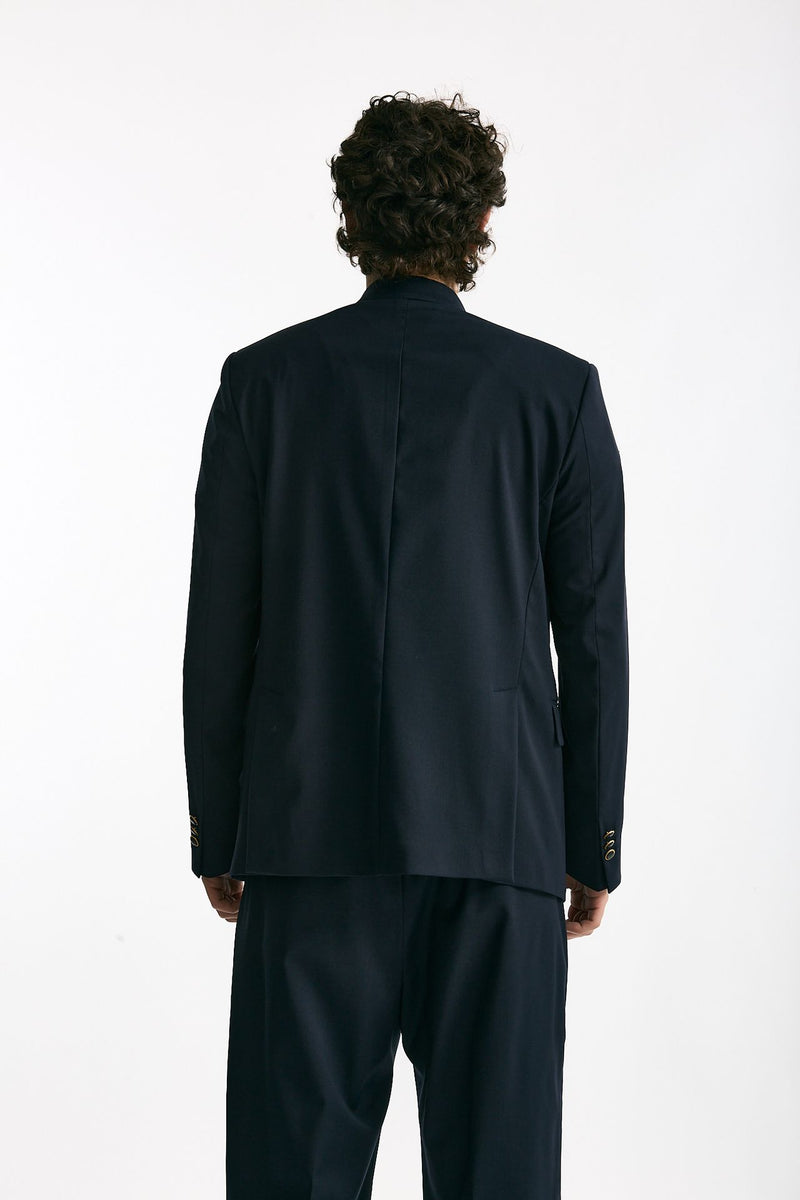Giacca doppiopetto blu men Marsēm - 4