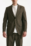 Giacca in lana ferma marrone gessato men Marsēm - 9
