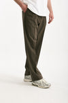 Pantalone lana ferma marrone gessato men Marsēm - 3