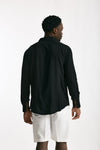 Camicia in viscosa nero men Marsēm - 3