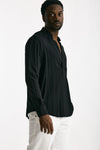 Camicia in viscosa nero men Marsēm - 4
