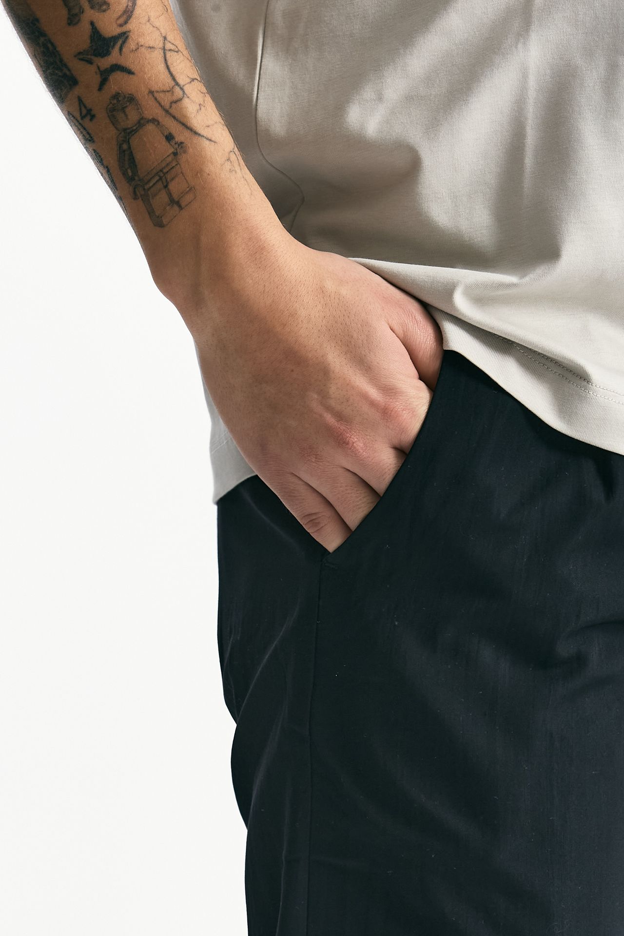 Pantalone FOLD 2 in misto cotone nero men Nine in the morning - 5