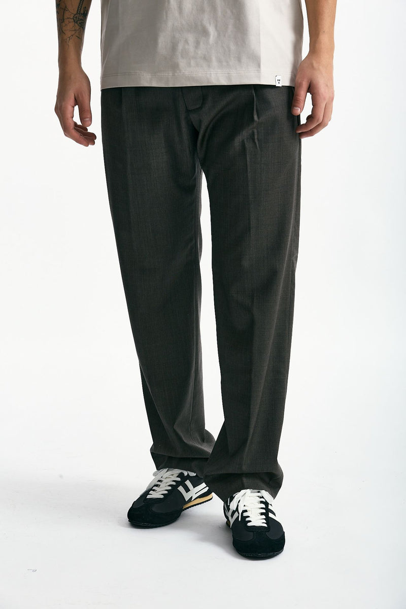 Pantalone FOLD 2 in lana stretch marrone/grigio men Nine in the morning - 1