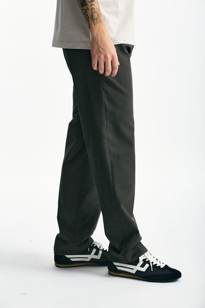 Pantalone FOLD 2 in lana stretch marrone/grigio men Nine in the morning - 2