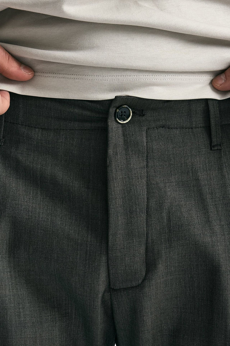Pantalone FOLD 2 in lana stretch marrone/grigio men Nine in the morning - 6