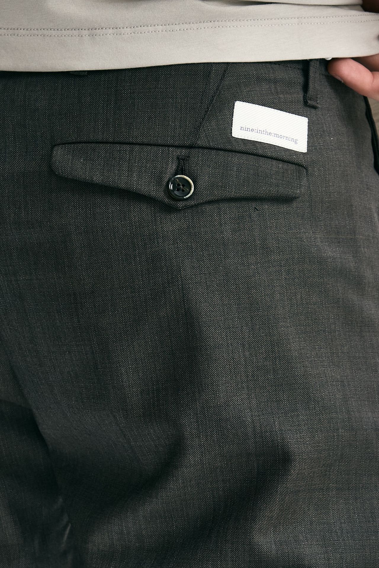 Pantalone FOLD 2 in lana stretch marrone/grigio men Nine in the morning - 7