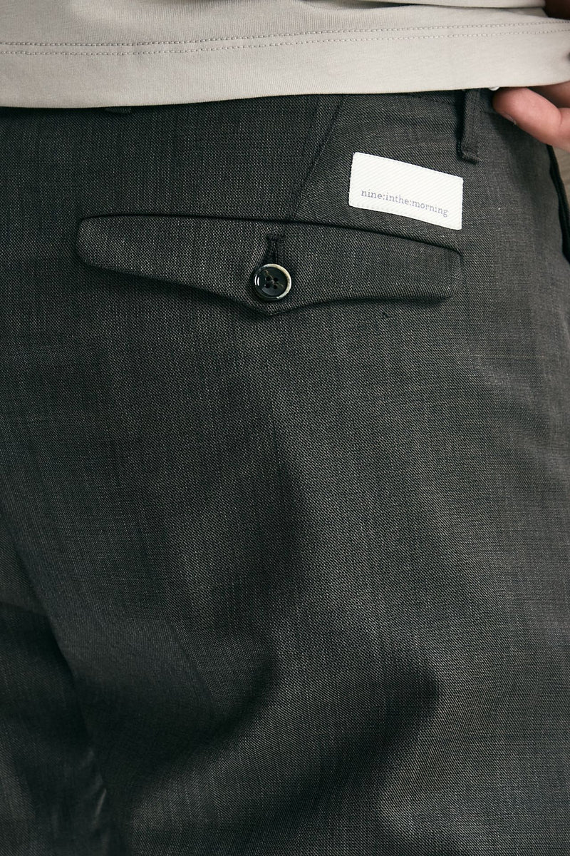 Pantalone FOLD 2 in lana stretch marrone/grigio men Nine in the morning - 7