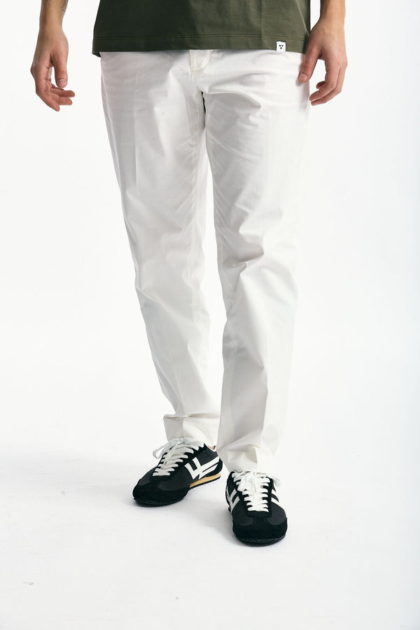 Pantalone GIOVE in cotone stretch bianco men Nine in the morning