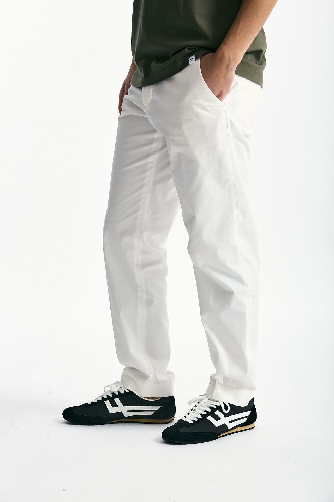 Pantalone GIOVE in cotone stretch bianco men Nine in the morning - 4