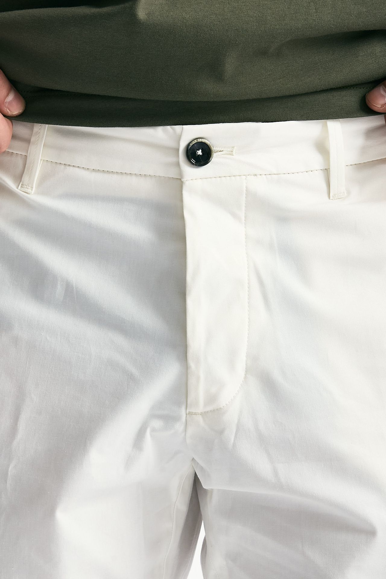Pantalone GIOVE in cotone stretch bianco men Nine in the morning - 6