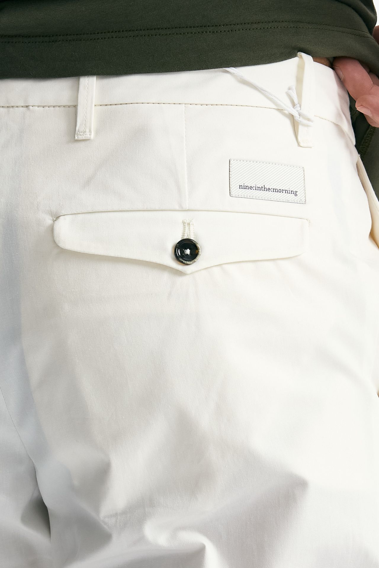 Pantalone GIOVE in cotone stretch bianco men Nine in the morning - 7