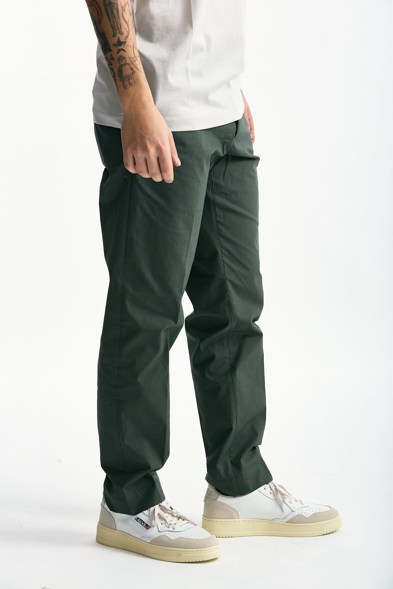 Pantalone GIOVE in cotone stretch verde men Nine in the morning - 3