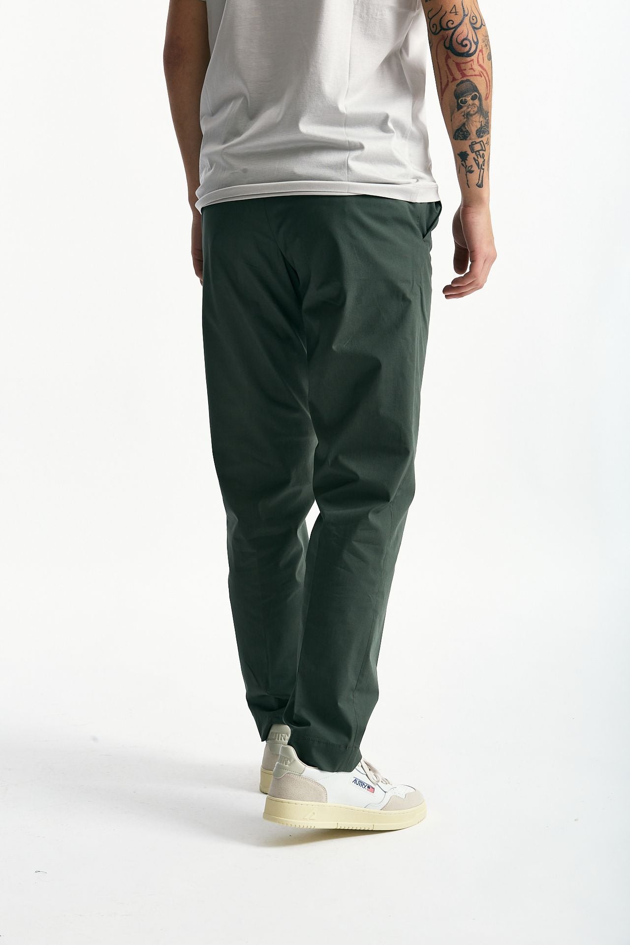 Pantalone GIOVE in cotone stretch verde men Nine in the morning - 4