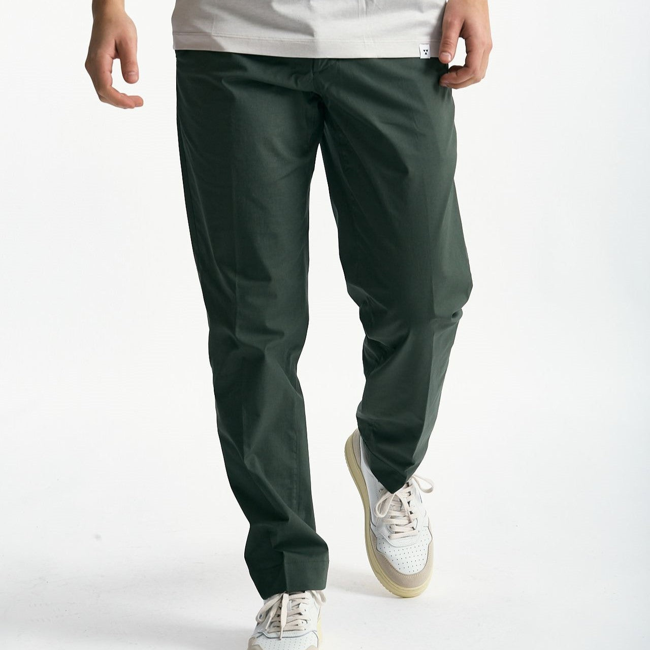 Pantalone GIOVE in cotone stretch verde men Nine in the morning - 8