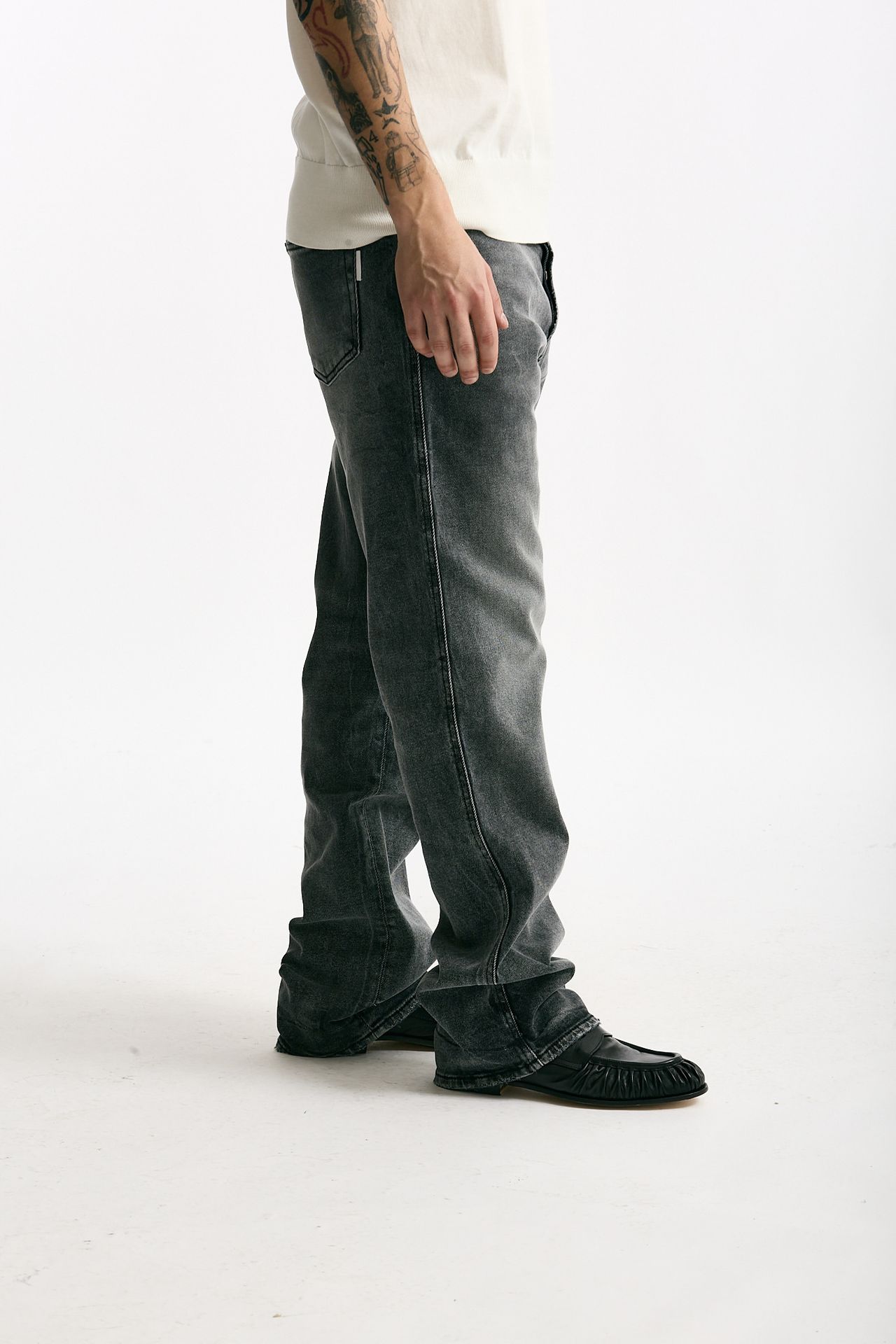 Jeans in cotone fermo grigio men Numeri - 2