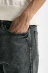 Jeans in cotone fermo grigio men Numeri - 5