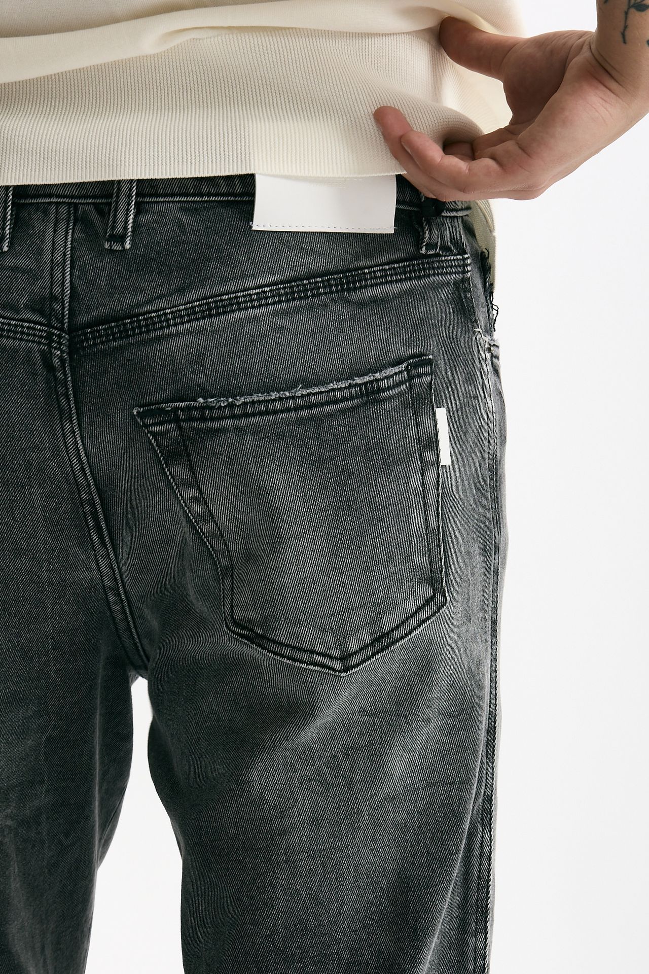 Jeans in cotone fermo grigio men Numeri - 7