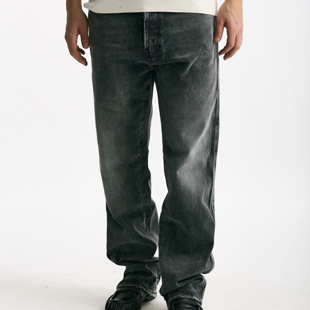Jeans in cotone fermo grigio men Numeri - 8