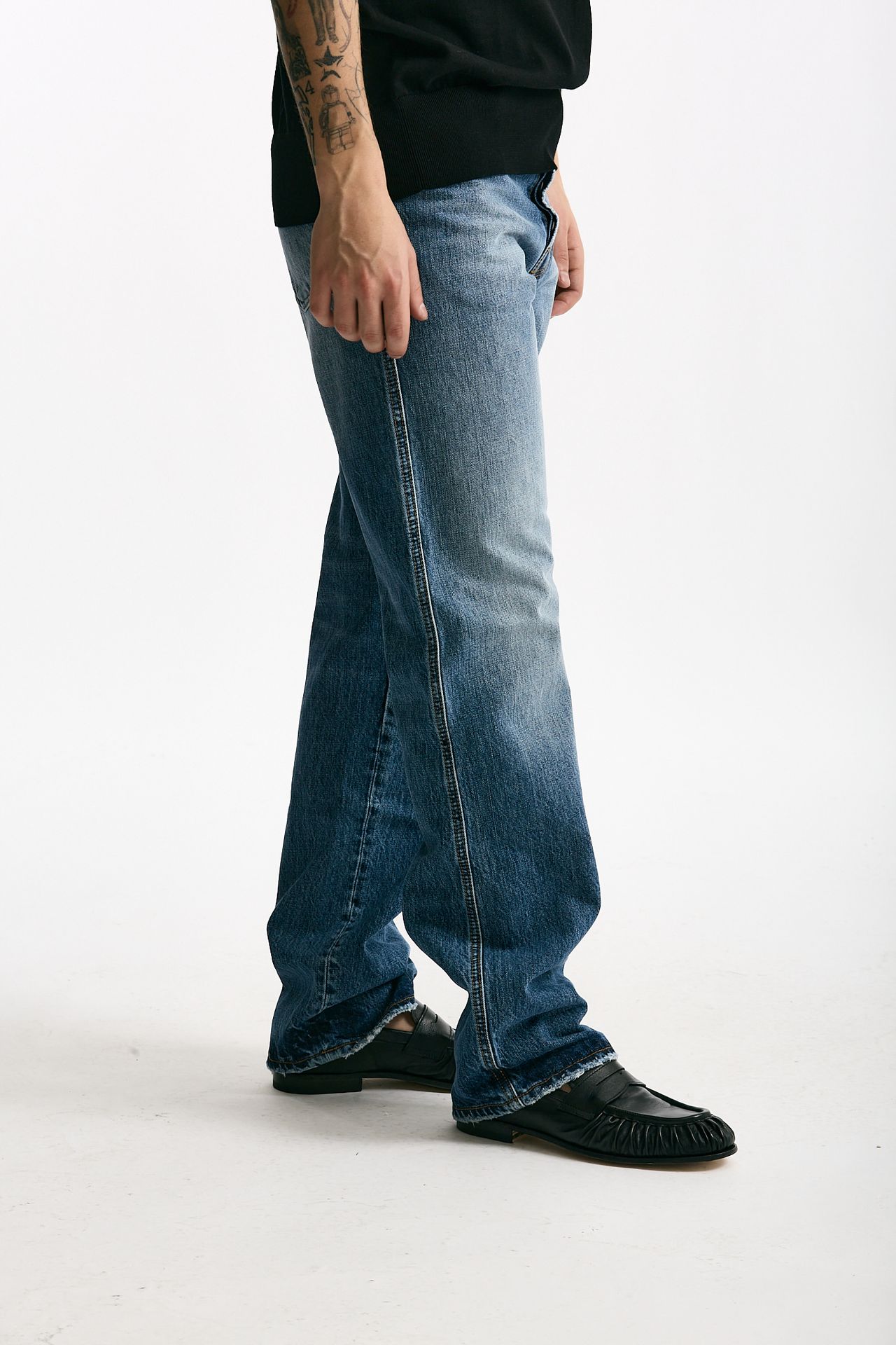 Jeans in cotone fermo lavaggio medio men Numeri - 3