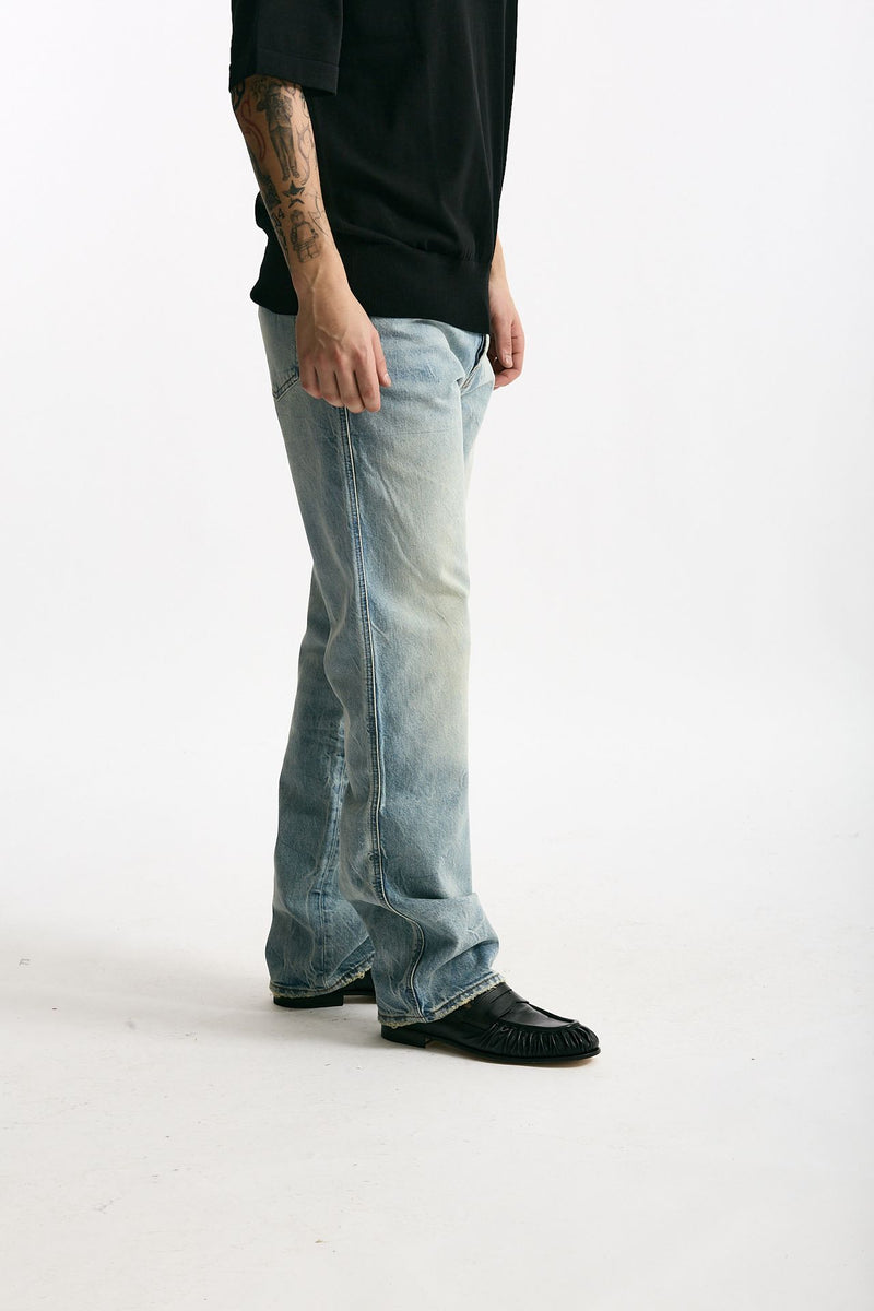 Jeans in cotone fermo lavaggio chiaro men Numeri - 3