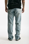 Jeans in cotone fermo lavaggio chiaro men Numeri - 4