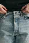 Jeans in cotone fermo lavaggio chiaro men Numeri - 6
