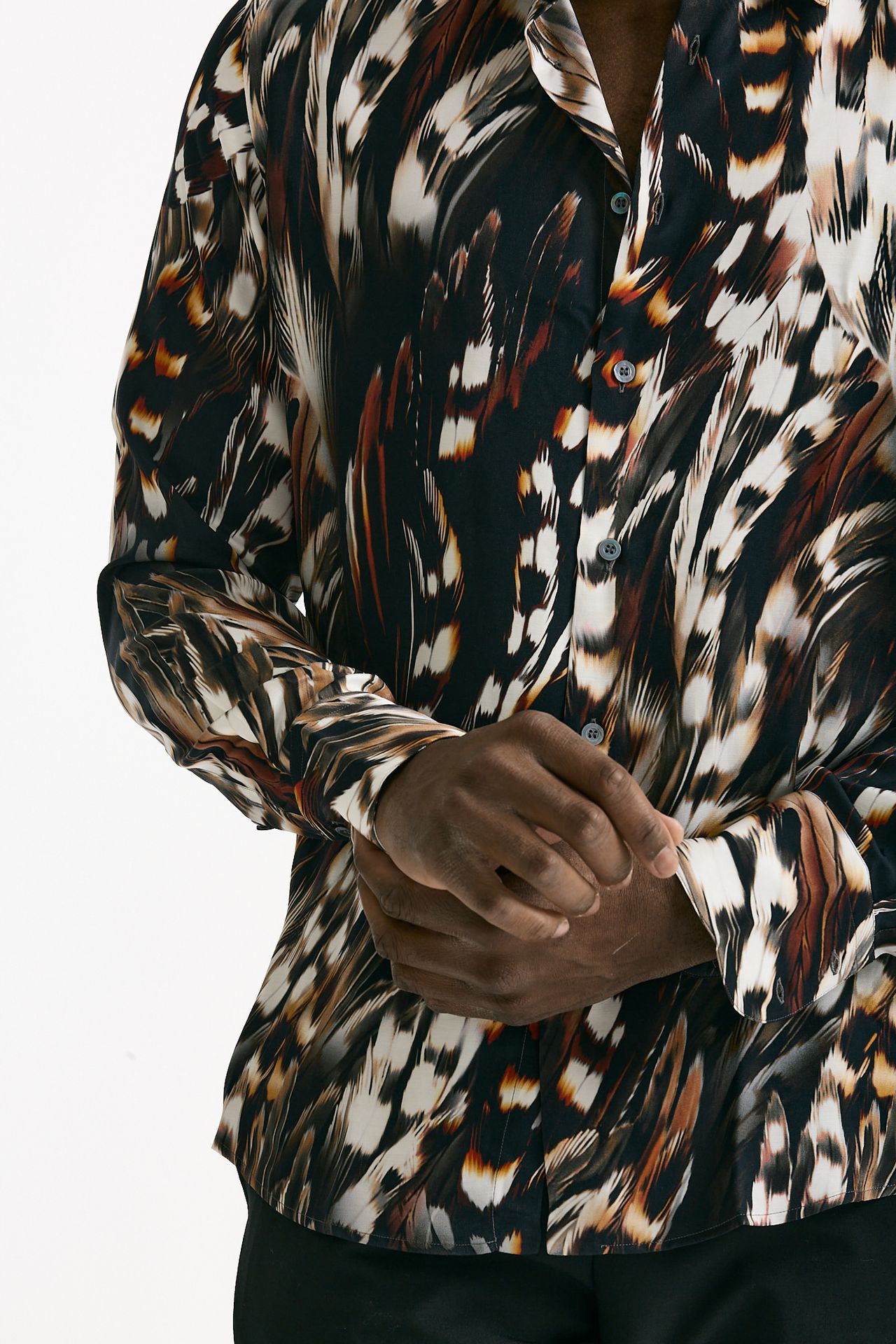 Camicia in viscosa fantasia multicolore men On me the shirt - 5