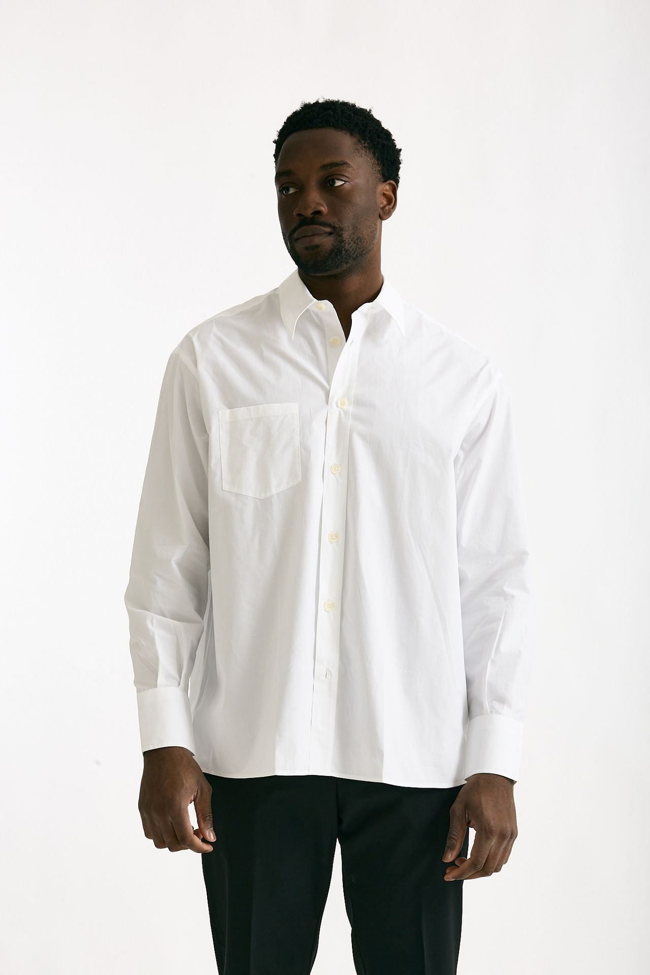 Camicia in cotone fermo bianco men On me the shirt - 1