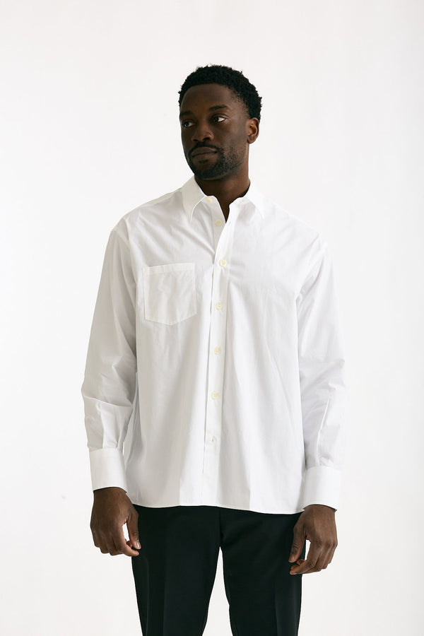 Camicia in cotone fermo bianco men On me the shirt