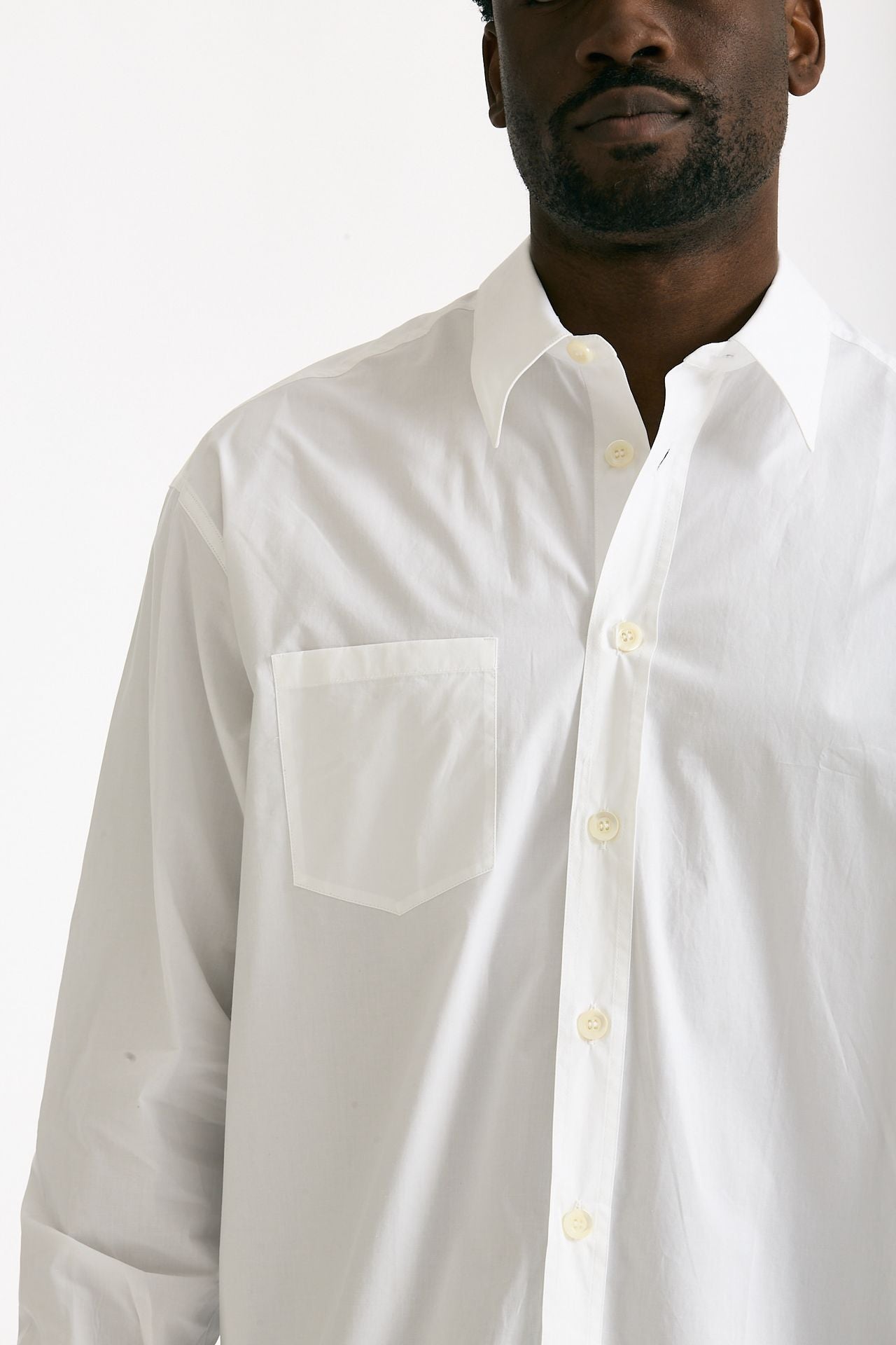 Camicia in cotone fermo bianco men On me the shirt - 5
